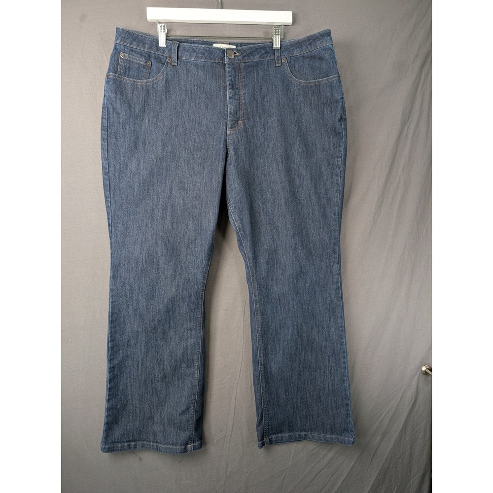 Merona Womens Plus Size 22W Dark Wash Straight Leg Jeans Blue Denim